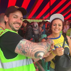 Bryn welcomes the customers to Beat Herder 2019.