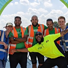 BST Supervisors are Photo bombed. We are all one big team on site! 