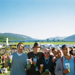 The Longtown boys enjoy Rockness - stunning view!