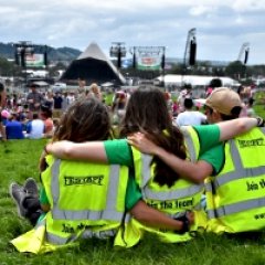 Staring upon Pyramid Stage at Glastonbury