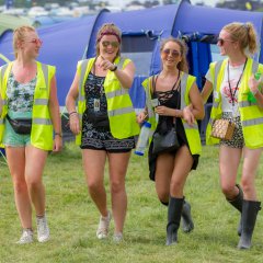 Kendal Calling ladies are up and at 'em! 