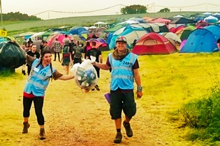 litter picking work at festivals