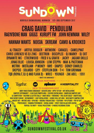 sundown lineup poster festaff blog page